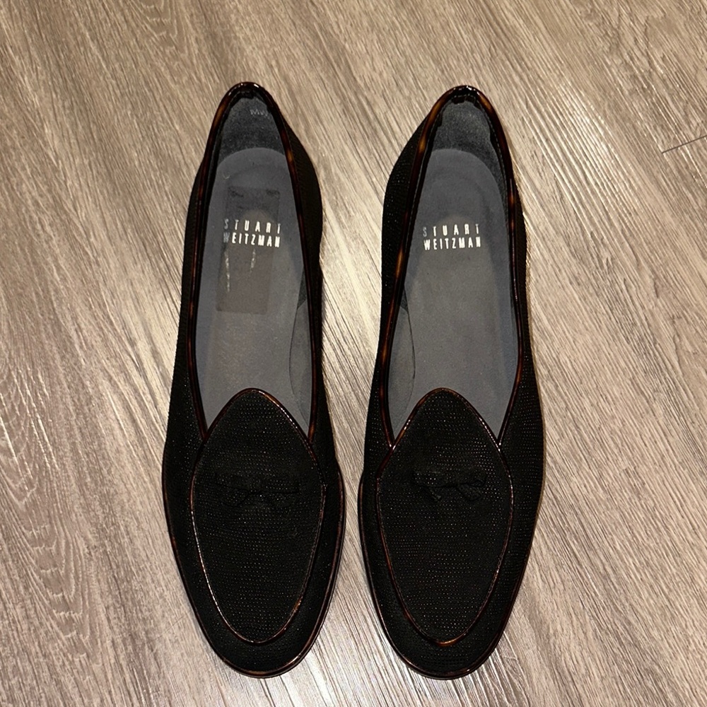 Stuart Weitzman Black Suede Flats